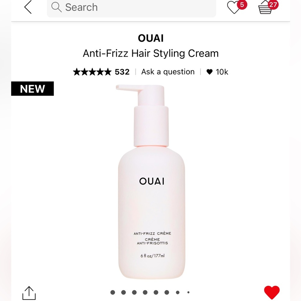 Ouai ANTI-frizz  hair styling cream